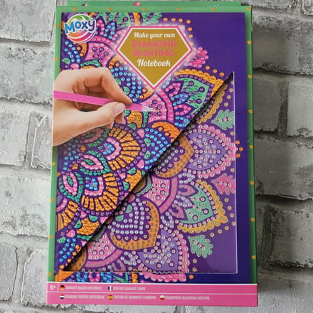 Grafix Diamond Painting knutselpakket notitieboek roze A5 100 pagina's.