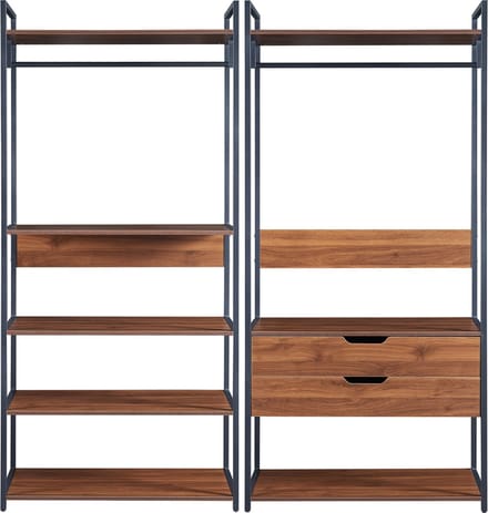 Kledingkast Larem open kast set van 2 totale lengte 168 cm set 2 [en.casa]