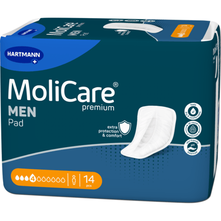 Hartmann Molicare Premium Men Pads 4 druppels - 12 pakken van 14 stuks