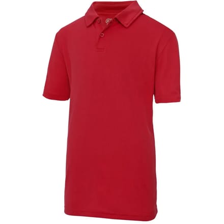 Just Cool - Cool Kinder Polo - Fire Red maat 7/8 (M)