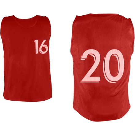 Genummerde chasuble van 16 tot 20 Sporti (x5)