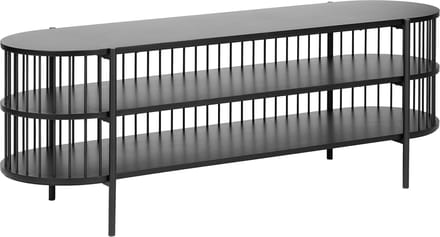 BIRSON - TV-meubel - Zwart - MDF