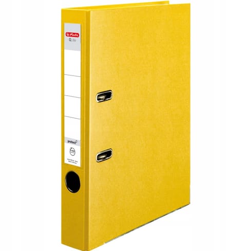 Herlitz Q.file Segregator A4 5cm Geel - Duurzaam en Praktisch