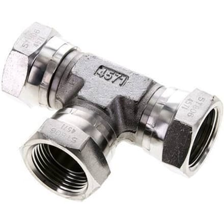 T-koppeling G1'' Binnendraad RVS Hydrauliek 150bar (2107.5psi)