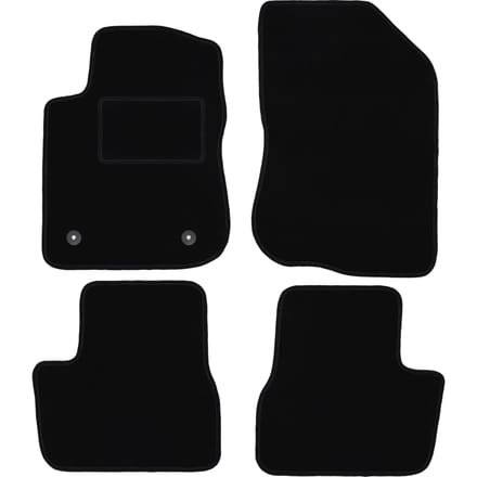 Zwarte veloursmatten voor: Peugeot 208 I hatchback (2012-2019)