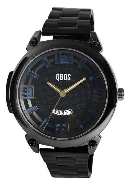 QBOS Herenhorloge roestvrij staal Datumaanduiding