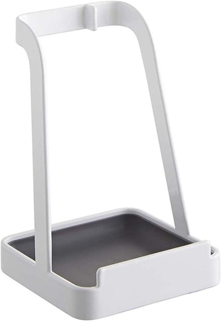 Keuken Tard Storage Rack met Helling en Antislip Deksel voor Waterbak - Wit, Ruimtebesparend en Functioneel Keukenaccessoire