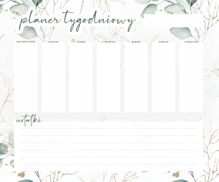 Wallvy Serie - Magnetische Weekplanner - 48x40CM - Voor Whiteboardmarkers