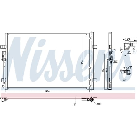 Condensator, airconditioning NISSENS 941183