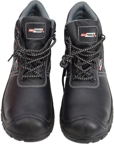 AWTools Rhino S3 Professionele Werkschoenen - Maat 40 - Hoog Model - Leder - Stalen Neus - Waterbestendig - SRC Antislip - AW00548