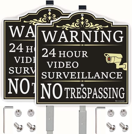 Videobewakingsbord 24 uur CCTV 30x30 cm aluminium buitengebruik