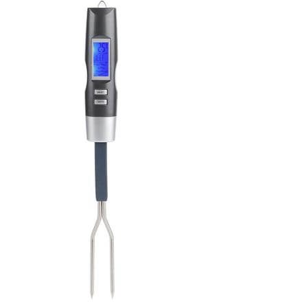Digitale BBQ Vleesthermometer Vork Grillvork met LCD-display gray