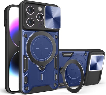 Hoesje geschikt voor Apple iPhone 16 Pro Max - Techsuit CamGuard Pro Back Cover - Blauw