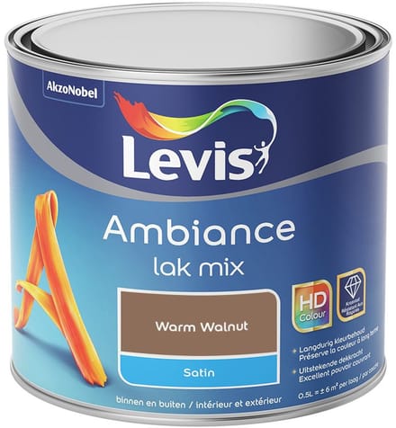 Levis - Ambiance Lak Satin Mix - Warm Walnut - Mengverf - 0,5 L