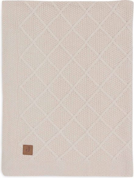 Jollein Deken Wieg 75x100cm Check Knit Oatmeal