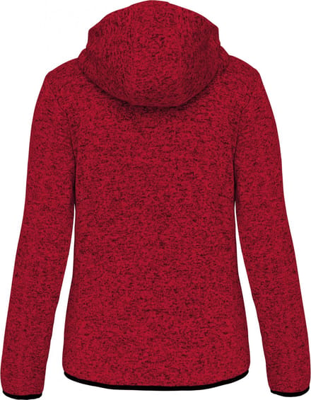 PROACT® Heather damesvest met capuchon PA366 - Red Melange - M