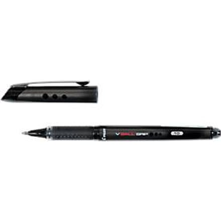 Rollerpen PILOT V-Ball grip breed zwart | 12 stuks