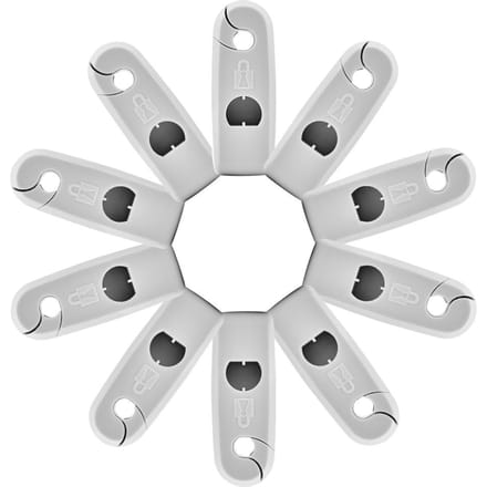 10 Pièces Système EAS Crochet de Magasin Verrou Antivol Sécurité de la Marchandise Verrou EAS (blanc) white