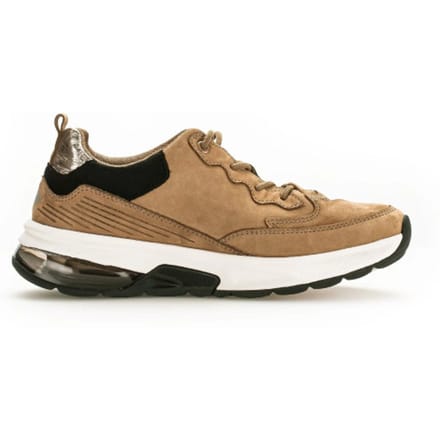 Gabor rollingsoft sensitive 36.844.44 - dames rollende wandelsneaker - Beige - maat 43 (EU) 9 (UK)