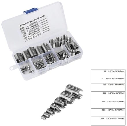 Set van 50 Zelftappende Draad Inserts van RVS voor Draadversterking en Bevestiging