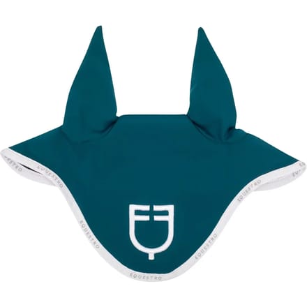 Korte muts van technische stof met logo Equestro
