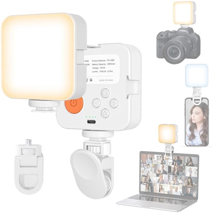 Zak LED Videolamp Videoconferentielamp voor Computer Tablet Mobiele Telefoon DSLR Camera LED Vulling wit