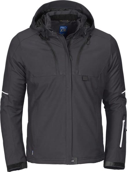 ProJob 3413 DAMES GEVOERDE SOFTSHELL JAS 643413 - Grijs - M