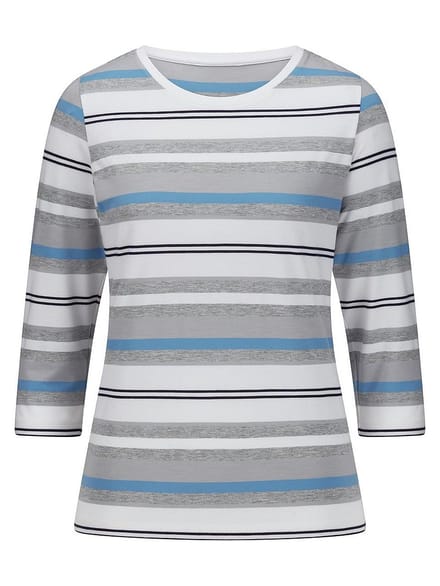 Shirt ronde hals Van Peter Hahn blauw
