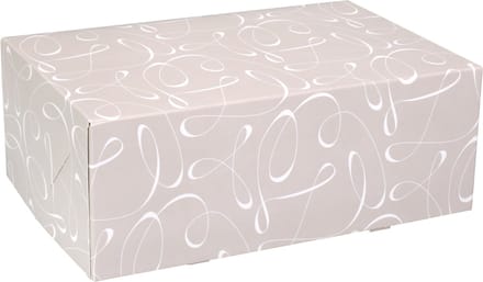 Gebaksdoos | Swirl | karton | 24x16x9cm | zonder venster | 100 stuks