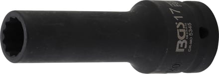 BGS Kracht dopsleuteldop twaalfkant, diep 3/4 17 mm