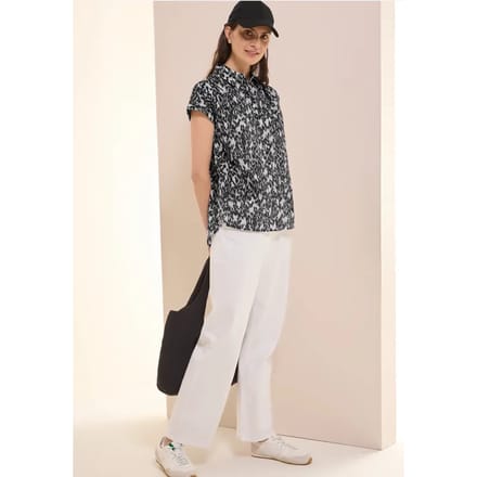 Blouse met minimale print