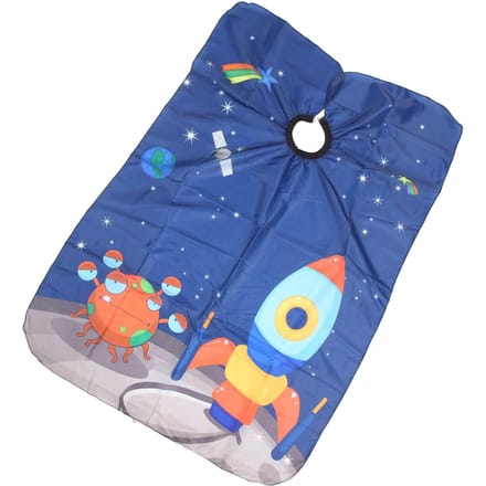 Cape de Coiffure pour Enfants Cape de Coiffeur Professionnelle Robe de Coupe de Cheveux Cape de Salon de Coiffure blue