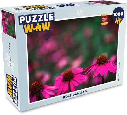 Puzzel Roze dahlia's - Legpuzzel - Puzzel 1000 stukjes volwassenen
