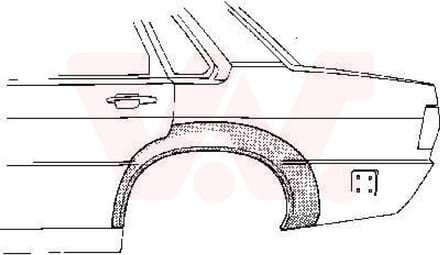 Van Wezel - ACHTER SCHERM VOOR AUDI 80 B2 1978-1986 ARC469192VWAN