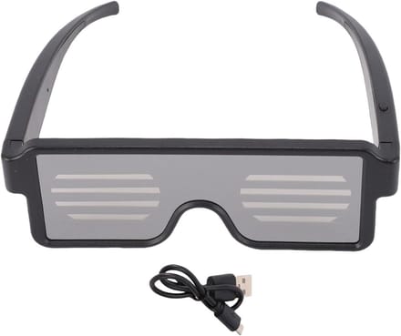 LED Gloei Bril - Feestbril Oplaadbaar - Feestverlichting - Dynamisch Knipperpatroon - 17 x 6 x 4 cm - Wit