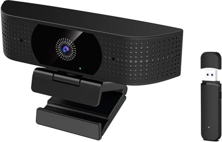 Draadloze Webcam - PC Camera - Videoconferenties - Ruisonderdrukkende Microfoon - 1080P HD - Zwart