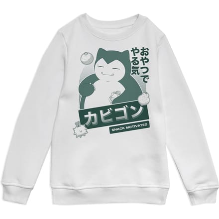 Pokémon Snorlax Snack Time Kids' Sweatshirt - White - 98/104 (3-4 jaar)