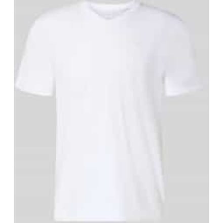 T-shirt met V-hals geborduurd Tom Tailor