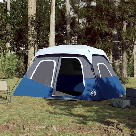 vidaXL - Tent - met - LED - 6-persoons - snelontgrendeling - lichtblauw