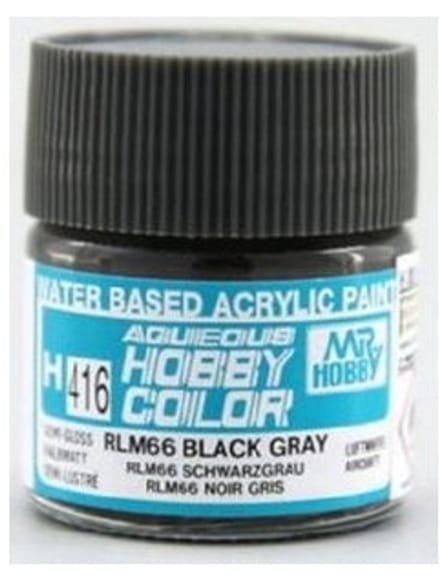 Gunze H-416 - RLM66 Black Grey Sg - Mr. Hobby Aqueous Modelbouwverf 10ml
