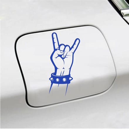 Bumpersticker - Rock N Roll - 16 X 10 - Blauw