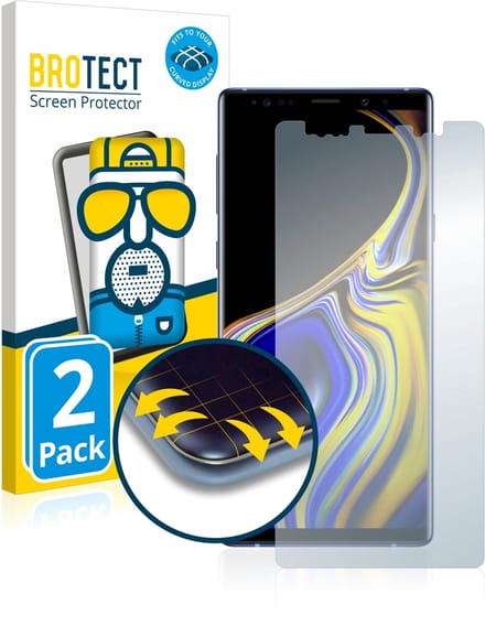 BROTECT - Screenprotector voor Samsung Galaxy Note 9 - Folie Beschermfolie matte volledig dekking 2 Stuks