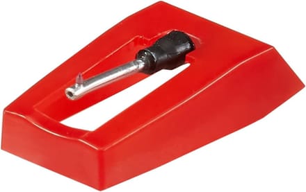 Vervangende Naald - Stylus - Platenspeler - Drie Snelheden - Compact Formaat - Rood