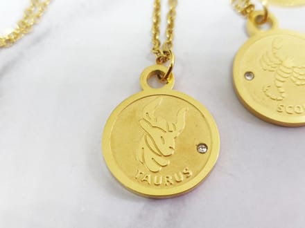 Mei's - Muse Zodiac Stier - ketting dames - RVS goud - 45 t/m 50 cm