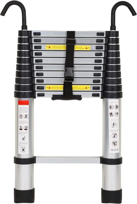 Telescopische Aluminium Ladder 3.2m - Uitschuifbaar & Multifunctioneel - Max. 150 kg