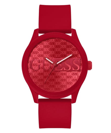 Guess Reputation GW0780G2 Horloge - Siliconen - Rood - Ø 45 mm