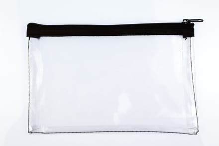 Kangaro - penetui - doorzichtig - 20 x 12,5 cm - zwarte rits
