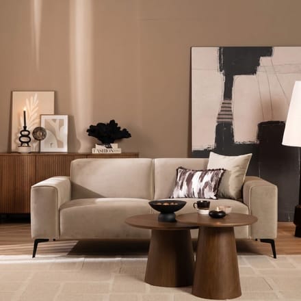 Bronx71® Velvet bank 2,5-zits Vegas beige
