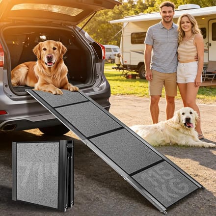 Hondenhelling Auto - Hondentrap Opvouwbaar - Veilig Instappen - Extra Breed Groot Formaat - 180 x 50 cm - Zwart