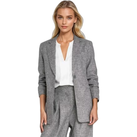 Vrouwelijke blazer met geplooide mouwen Nife